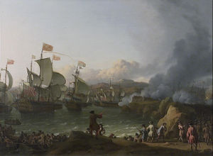 At the Battle of Vigo Bay, English and Dutch destroyed a Spanish treasure fleet, recovering silver to the value of about a million pounds sterling.