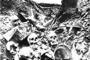 The remains of German soldiers at Verdun.