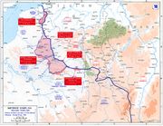 Map of the final German offensives, 1918