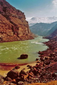 The Yellow River, near Xunhua, in Eastern Qinghai