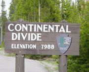The Continental Divide passes through Yellowstone.