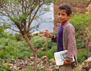A Yemeni schoolboy.