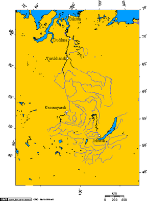 The Yenisei basin, including Lake Baikal