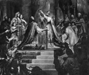 The imperial coronation of Charlemagne, an act of utmost importance in European history.