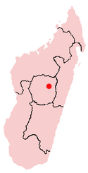 Location of Antananarivo in Madagascar