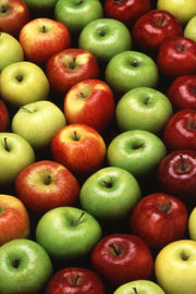 A display of different apples