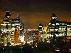 Skyline of Santiago's Financial District