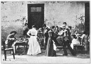 Dancing the cueca in 1906. Proclaimed Chile's official national folk dance since September 18, 1979
