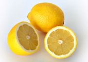 Lemon, whole and in section