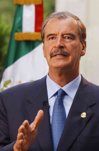 Image:Vicente Fox flag.jpg