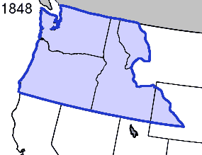 The Oregon Territory, established by the Oregon Treaty.