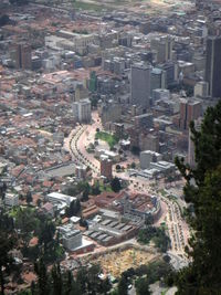 View of downtown Bogotá from nearby Monserrate