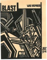 The cover of the 1915  wartime number of the Vorticist magazine BLAST