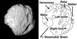 Comet Wild 2 exhibits jets on lit side and dark side, stark relief, and is dry.