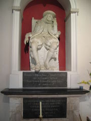 Monument to Bacon at his burial place, St Michael's church in St Albans