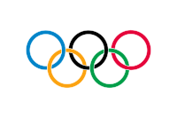 The Olympic symbol of five rings representing five continents