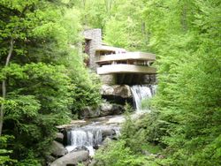 The iconic Kaufmann residence (Fallingwater) is now a museum