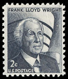 1966 U.S. postage stamp honoring Frank Lloyd Wright