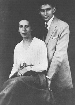 Kafka with Felice Bauer in 1917.