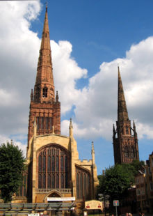 Two of Coventry's "three spires".