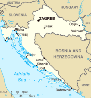 Map of Croatia