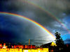 Supernumerary rainbow 02, showing the secondary bow, main bow, and supernumerary arcs just below the main bow.