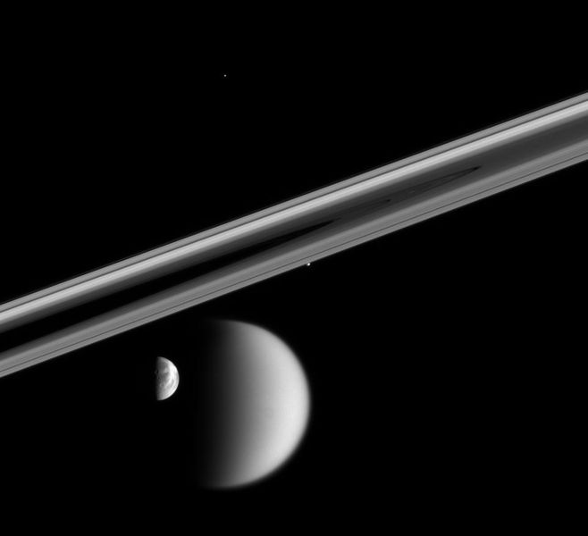 Image:Four Saturnian moons PIA07644.jpg