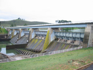 Scrivener Dam, in Canberra, Australia, was engineered to withstand a once-in-5000-years flood