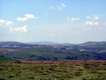 Dartmoor landscape from Hay Tor.