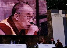 The fourteenth Dalai Lama at an ecumenical reunion 2003 in Berlin