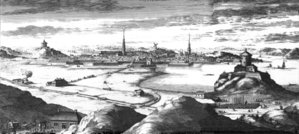 Göteborg in around 1700 from Suecia Antiqua et Hodierna