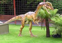 Dilophosaurus animatronic model