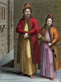 Engraving of an Armenian couple.