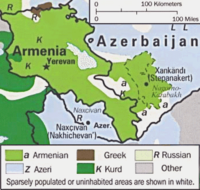 Ethnic groups of Armenia and the South Caucasus in 1995. (See entire map)