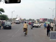 Typical street in the city of Djibouti, Djibouti, Africa.  Winter, 2005.