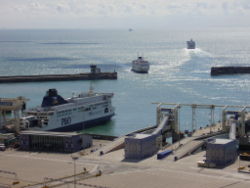 Dover Harbour viewed from the Castle