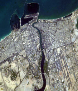 Dubai City as seen from space