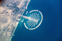 The Jumeirah Palm island.