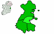 Map highlighting Dublin