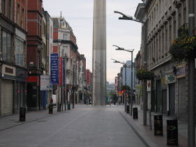 The Spire viewed from Henry Street