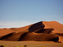 A sand dune in Namibia.