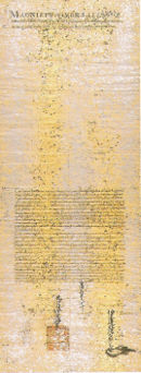 Letter in Latin, from Date Masamune to the Pope, 1613, kept at the Vatican.