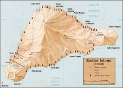 Map of Easter Island.