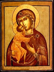 Our Lady of St. Theodore, the protectress of Kostroma, following the same Byzantine "Tender Mercy" type