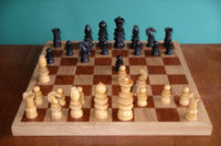 Chess set - black pieces are ebony