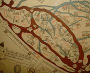 Edinburgh is clearly labelled on this T and O map of the British isles from ca. 1300.