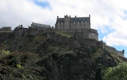 Edinburgh Castle viewed from Princes StreetAlternate view