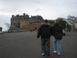 Same castle viewed from the Royal Mile