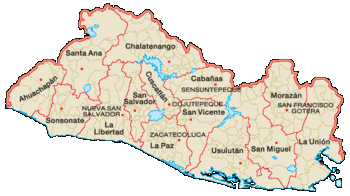 Administrative divisions of El Salvador.