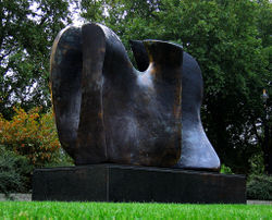 Knife Edge – Two Piece (1962) bronze, sited opposite the Houses of Parliament, Westminster, London.